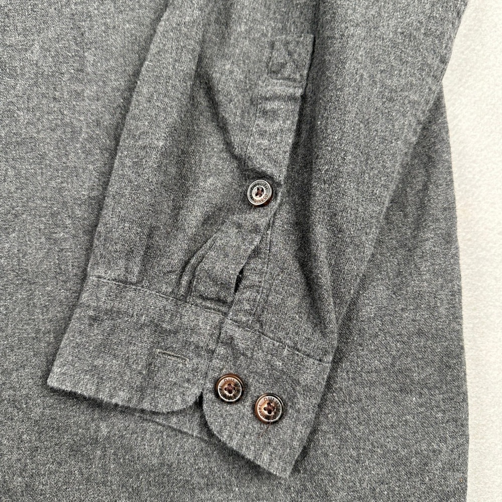 Duluth Trading Co Flannel Shirt Mens XL Gray Relaxed Fit Button Down 100% Cotton - Picture 6 of 11